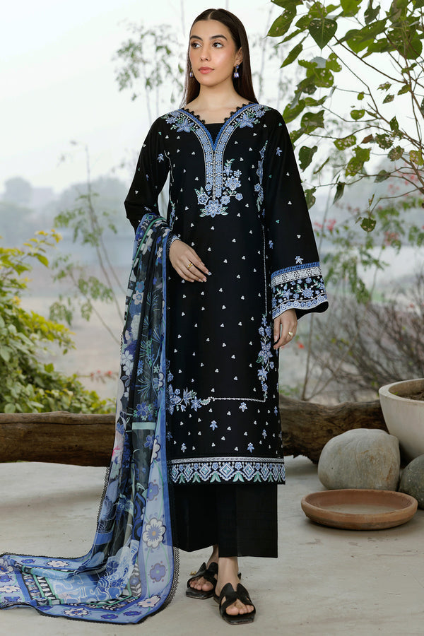 Farasha | Summer Weaves Embroidered Lawn | Ashen Light - House Of Hania