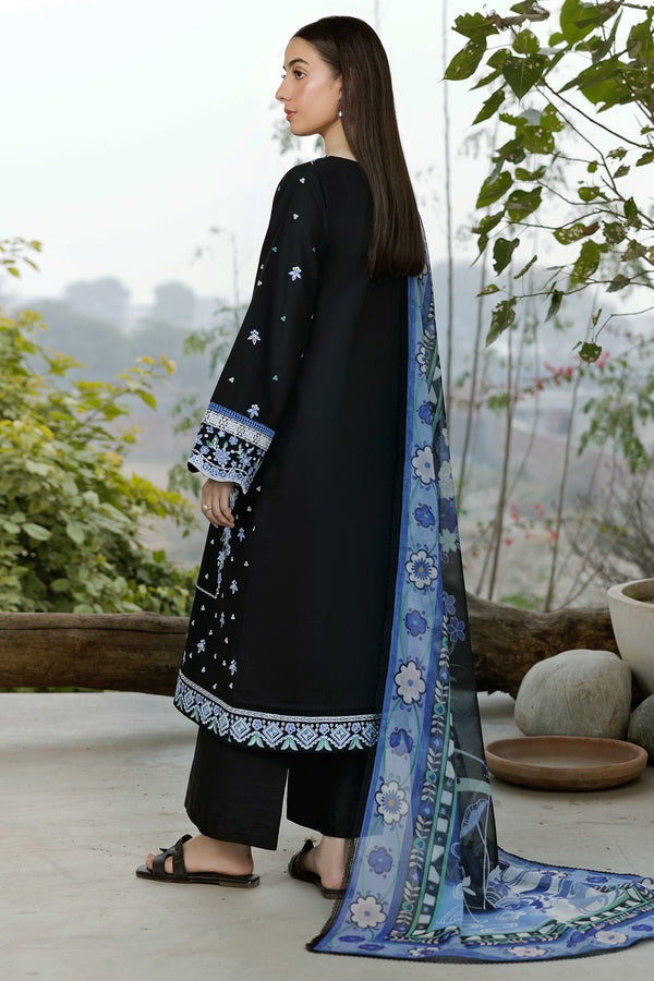 Farasha | Summer Weaves Embroidered Lawn | Ashen Light - House Of Hania