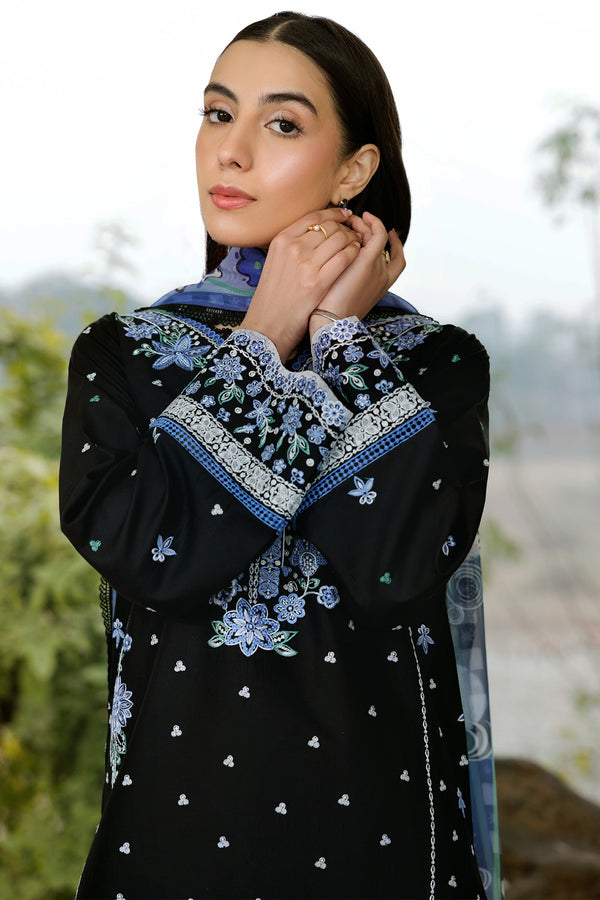 Farasha | Summer Weaves Embroidered Lawn | Ashen Light - House Of Hania