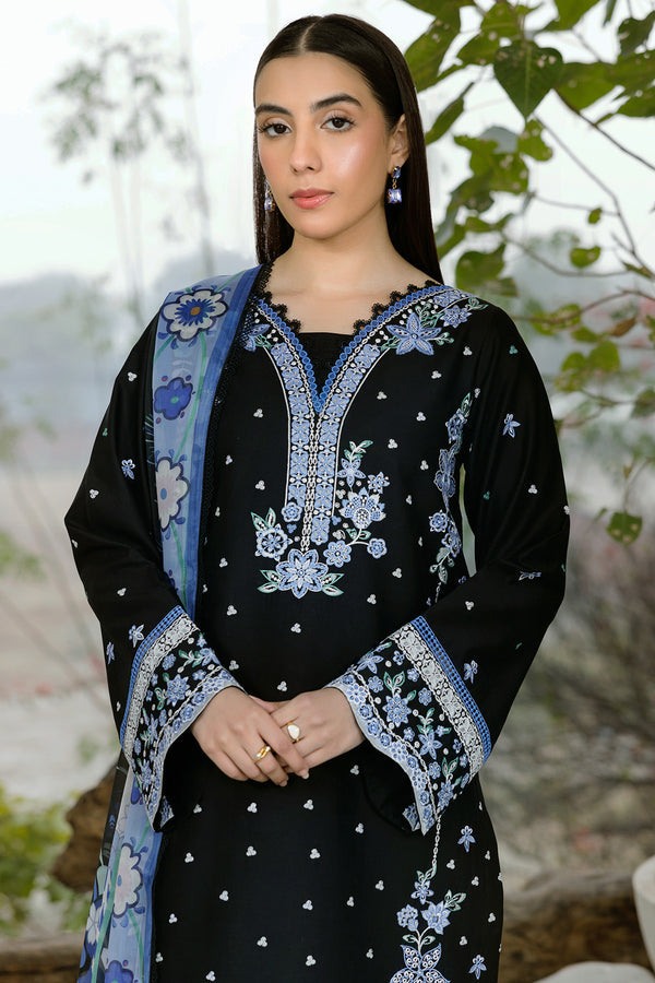 Farasha | Summer Weaves Embroidered Lawn | Ashen Light - House Of Hania