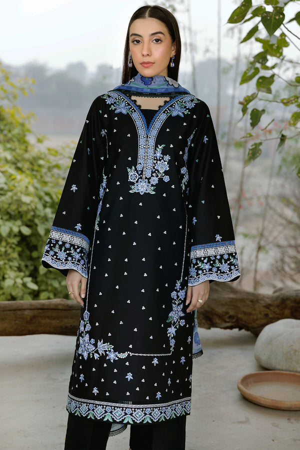 Farasha | Summer Weaves Embroidered Lawn | Ashen Light - House Of Hania