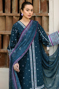 Farasha | Summer Weaves Embroidered Lawn | Blue Allure - House Of Hania