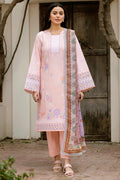 Farasha | Summer Weaves Embroidered Lawn | Coral Peach - House Of Hania