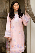 Farasha | Summer Weaves Embroidered Lawn | Coral Peach - House Of Hania