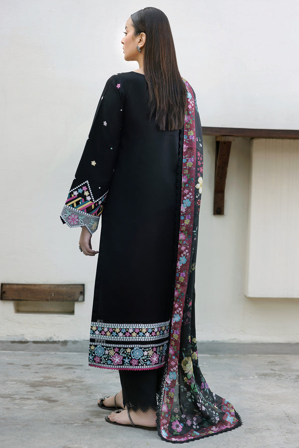 Farasha | Summer Weaves Embroidered Lawn | Ember Shadow - House Of Hania