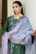 Farasha | Summer Weaves Embroidered Lawn | Emerald Eclips - House Of Hania