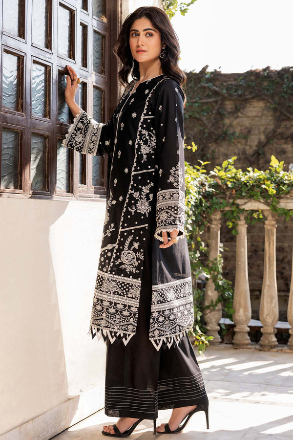 Farasha | Summer Weaves Embroidered Lawn | Midnight Glow - House Of Hania