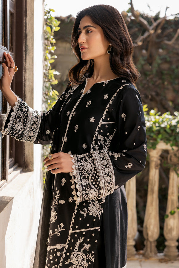Farasha | Summer Weaves Embroidered Lawn | Midnight Glow - House Of Hania