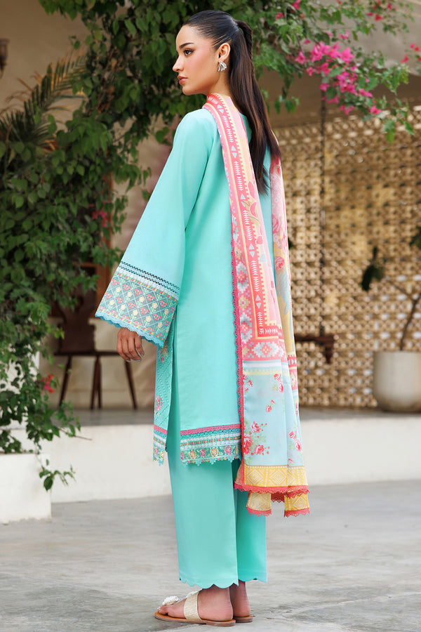 Farasha | Summer Weaves Embroidered Lawn | Ocean Veil - House Of Hania
