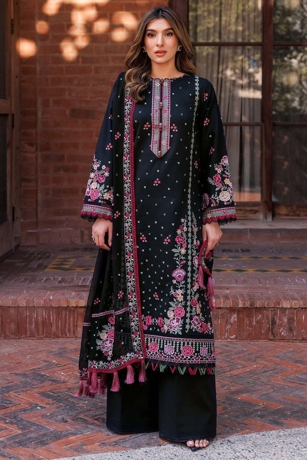 Farasha | Summer Weaves Embroidered Lawn | Ornate Noir - House Of Hania