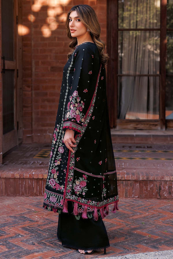 Farasha | Summer Weaves Embroidered Lawn | Ornate Noir - House Of Hania