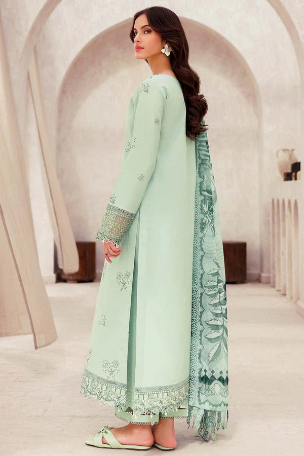 Farasha | Summer Weaves Embroidered lawn'26 | Aqua Cascade - House Of Hania