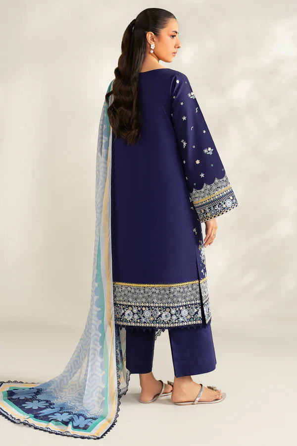 Farasha | Summer Weaves Embroidered lawn'26 | Blue Fusion - House Of Hania