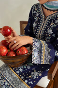 Farasha | Summer Weaves Embroidered lawn'26 | Blue Fusion - House Of Hania