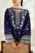 Farasha | Summer Weaves Embroidered lawn'26 | Blue Fusion - House Of Hania