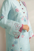 Farasha | Summer Weaves Embroidered lawn'26 | Blue Slate - House Of Hania