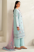 Farasha | Summer Weaves Embroidered lawn'26 | Blue Slate - House Of Hania