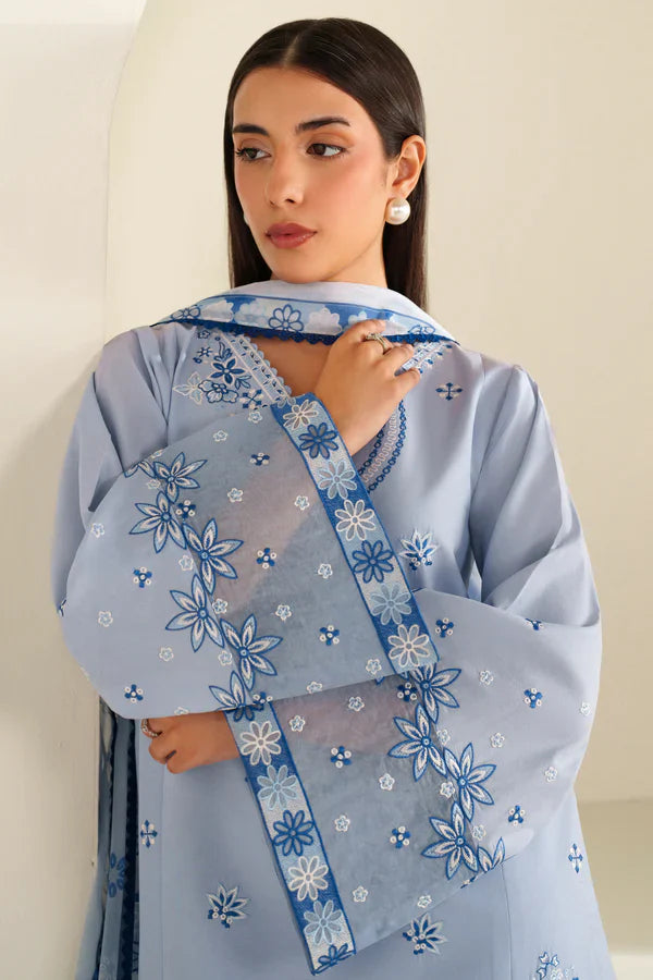 Farasha | Summer Weaves Embroidered lawn'26 | Cloud Aura - House Of Hania
