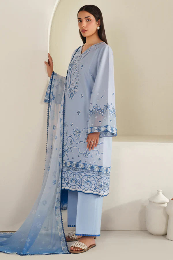Farasha | Summer Weaves Embroidered lawn'26 | Cloud Aura - House Of Hania