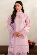 Farasha | Summer Weaves Embroidered lawn'26 | Cloud Pink - House Of Hania