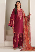 Farasha | Summer Weaves Embroidered lawn'26 | Coral Flare - House Of Hania
