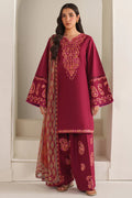 Farasha | Summer Weaves Embroidered lawn'26 | Coral Flare - House Of Hania