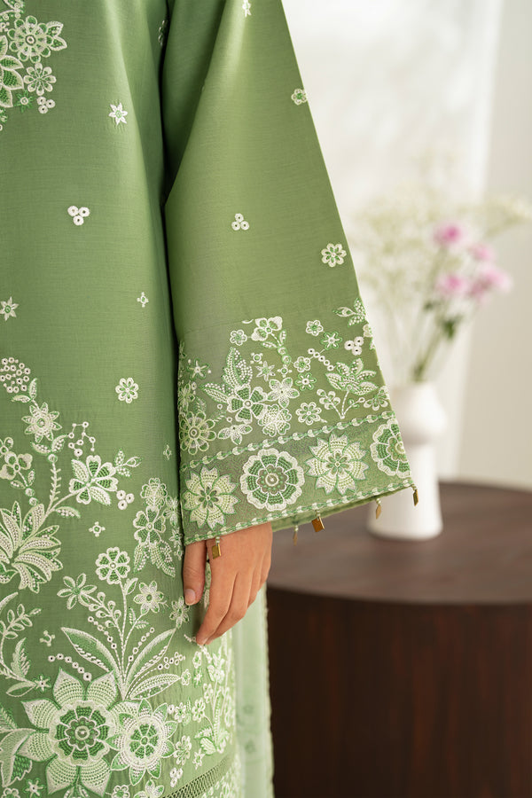 Farasha | Summer Weaves Embroidered lawn'26 | Dewy Sage - House Of Hania