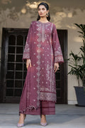 Farasha | Summer Weaves Embroidered lawn'26 | Dusty Rose - House Of Hania