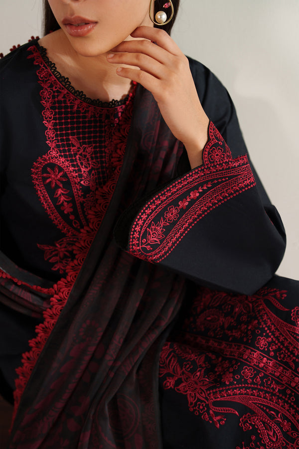 Farasha | Summer Weaves Embroidered lawn'26 | Floral Flame - House Of Hania