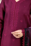 Farasha | Summer Weaves Embroidered lawn'26 | Garnet Passion - House Of Hania