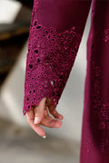 Farasha | Summer Weaves Embroidered lawn'26 | Garnet Passion - House Of Hania