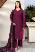 Farasha | Summer Weaves Embroidered lawn'26 | Garnet Passion - House Of Hania