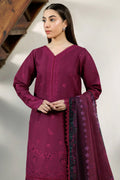 Farasha | Summer Weaves Embroidered lawn'26 | Garnet Passion - House Of Hania