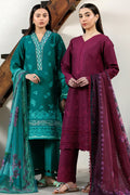 Farasha | Summer Weaves Embroidered lawn'26 | Garnet Passion - House Of Hania
