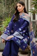 Farasha | Summer Weaves Embroidered lawn'26 | Indigo Glow - House Of Hania