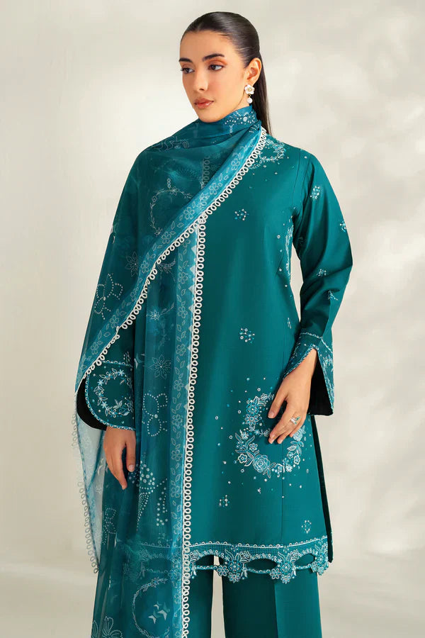Farasha | Summer Weaves Embroidered lawn'26 | Jade Dazzle - House Of Hania