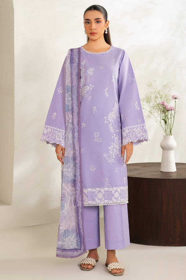 Farasha | Summer Weaves Embroidered lawn'26 | Lavender Peral - House Of Hania