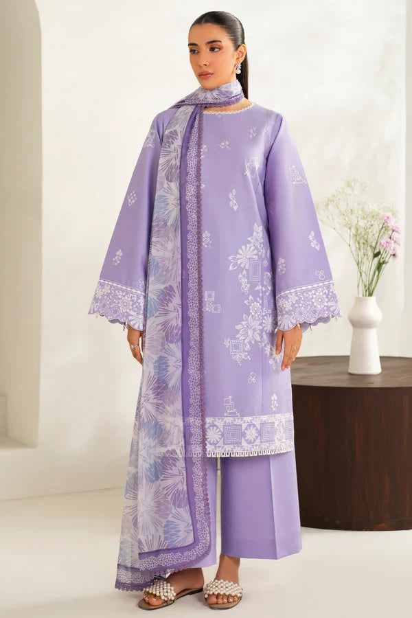 Farasha | Summer Weaves Embroidered lawn'26 | Lavender Peral - House Of Hania
