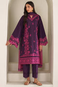 Farasha | Summer Weaves Embroidered lawn'26 | Magenta Silk - House Of Hania