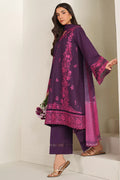 Farasha | Summer Weaves Embroidered lawn'26 | Magenta Silk - House Of Hania