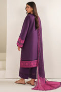 Farasha | Summer Weaves Embroidered lawn'26 | Magenta Silk - House Of Hania