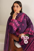 Farasha | Summer Weaves Embroidered lawn'26 | Magenta Silk - House Of Hania