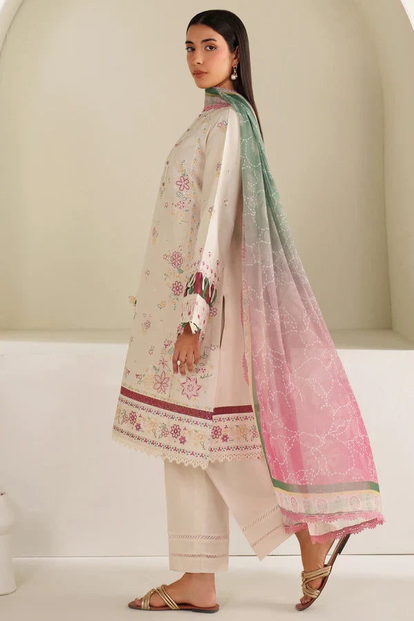 Farasha | Summer Weaves Embroidered lawn'26 | Meadow Bloom - House Of Hania