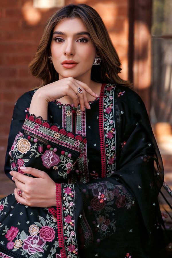 Farasha | Summer Weaves Embroidered lawn'26 | Ornate Noir - House Of Hania