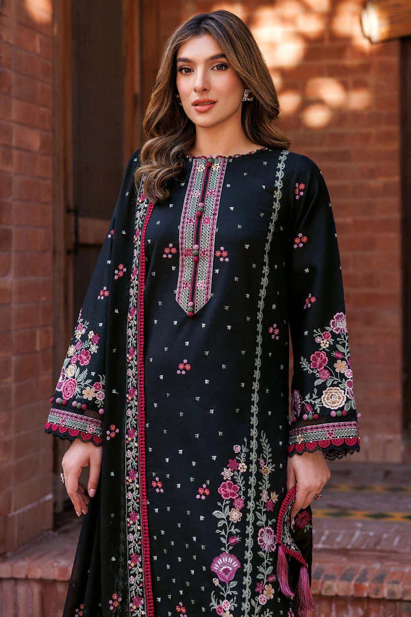 Farasha | Summer Weaves Embroidered lawn'26 | Ornate Noir - House Of Hania