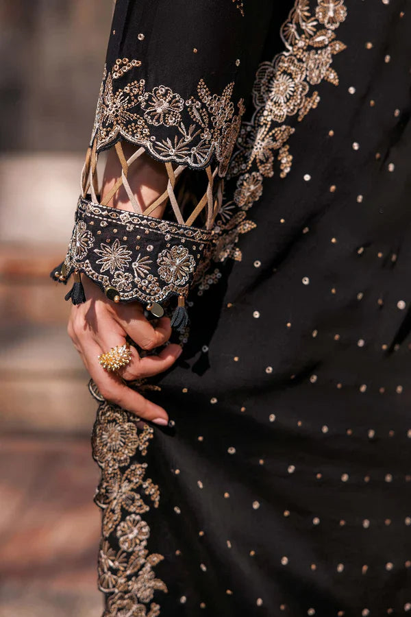 Farasha | Summer Weaves Embroidered lawn'26 | Raven Aura - House Of Hania