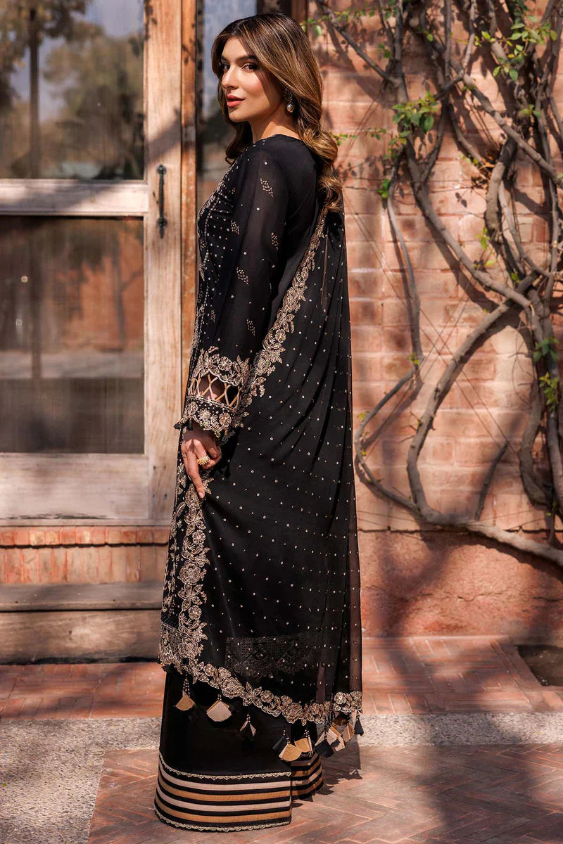 Farasha | Summer Weaves Embroidered lawn'26 | Raven Aura - House Of Hania