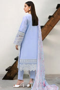 Farasha | Summer Weaves Embroidered lawn'26 | Serene Blue - House Of Hania