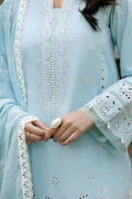 Farasha | Summer Weaves Embroidered lawn'26 | Sky Haze - House Of Hania