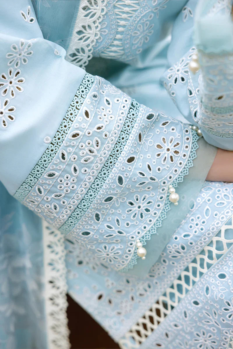 Farasha | Summer Weaves Embroidered lawn'26 | Sky Haze - House Of Hania